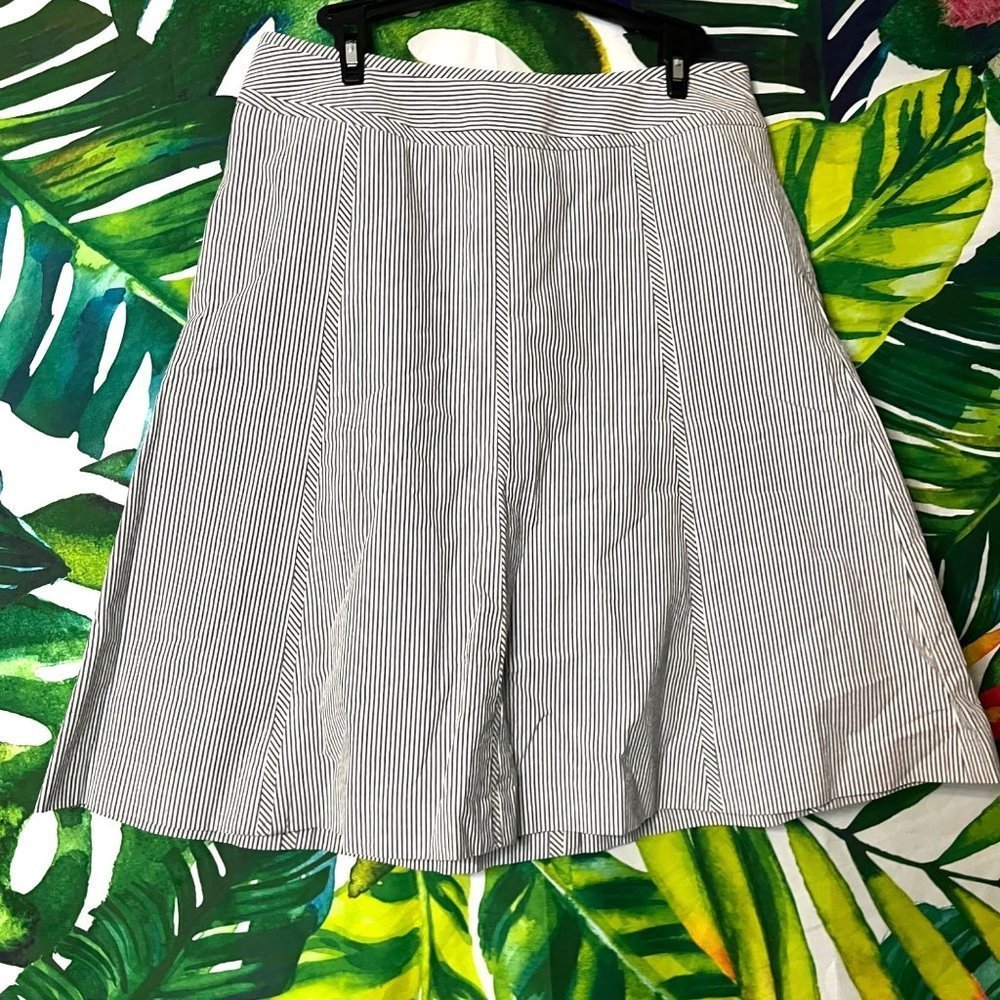 Talbots 8P Vertical Striped A Line Work Church Business Casual Skirt